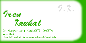 iren kaukal business card